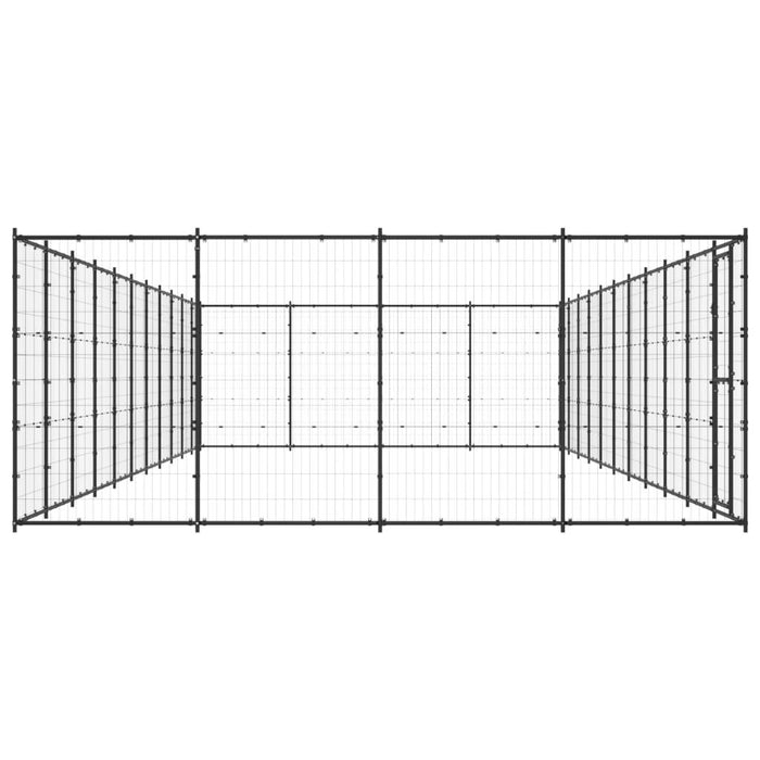 Recinto per cani da esterno per animali da esterno per cani in acciaio 5324 m² 02_0000375