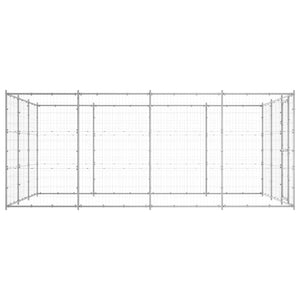 Gabbia per Cani da Esterno in Acciaio Zincato 14,52 m² 3082318