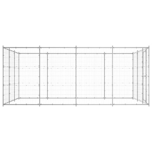 Gabbia per Cani da Esterno in Acciaio Zincato 14,52 m² 3082318