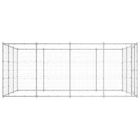 Cuccia da esterno gabbia recinto per animali box per cani da esterno in acciaio zincato 14,52 m² 02_0000408