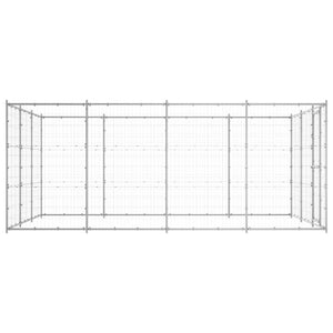 Cuccia da esterno gabbia recinto per animali box per cani da esterno in acciaio zincato 14,52 m² 02_0000408