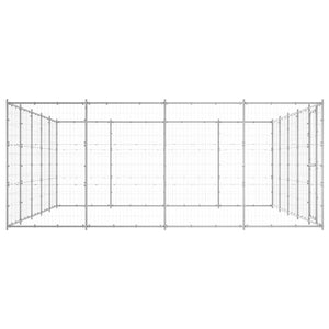 Gabbia per Cani da Esterno in Acciaio Zincato 24,2 m² 3082319