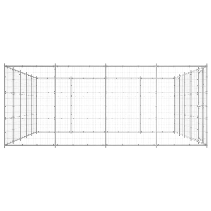 Gabbia per Cani da Esterno in Acciaio Zincato 24,2 m² 3082319