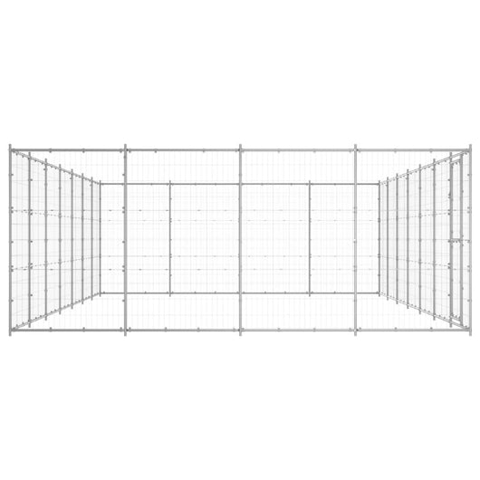 Gabbia per Cani da Esterno in Acciaio Zincato 33,88m² 3082320