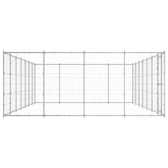 Gabbia per Cani da Esterno in Acciaio Zincato 33,88m² 3082320