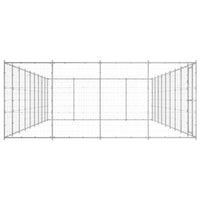 Cuccia da esterno gabbia recinto per animali box esterno per cani in acciaio zincato 43,56 m² 02_0000423