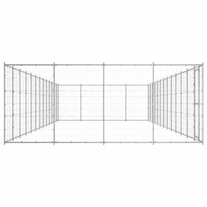 Gabbia per Cani da Esterno in Acciaio Zincato 53,24 m² 3082322