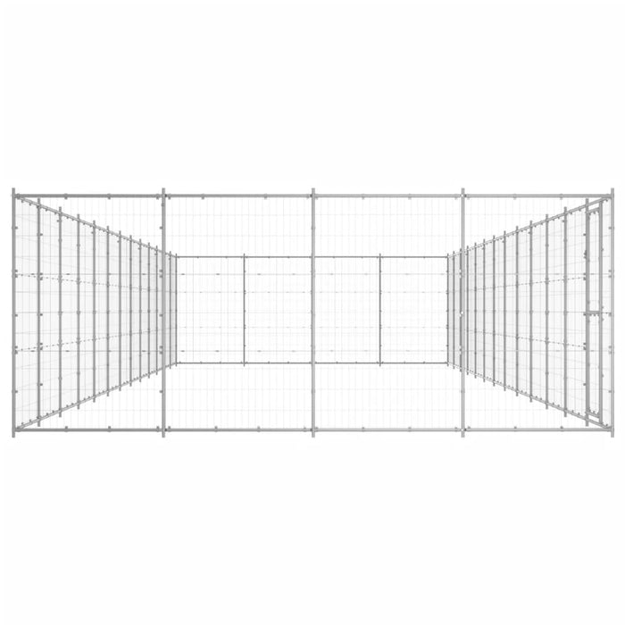 Gabbia per Cani da Esterno in Acciaio Zincato 53,24 m² 3082322