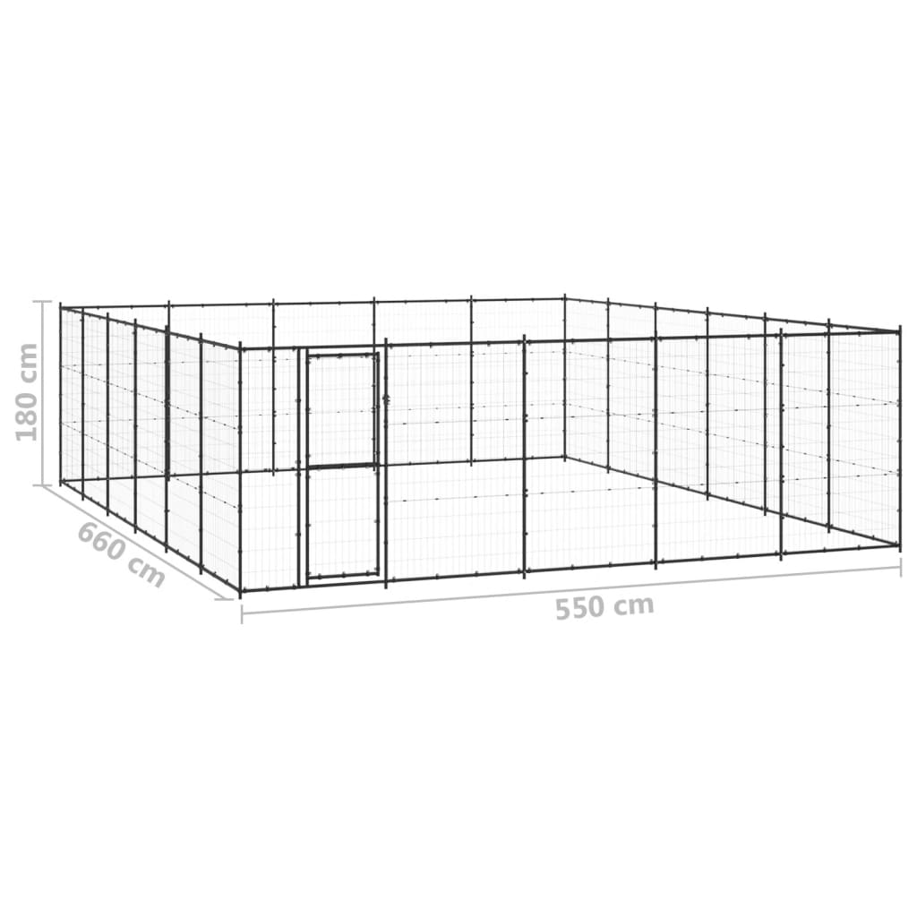 Gabbia per Cani da Esterno in Acciaio 36,3 mÂ² cod mxl 61046