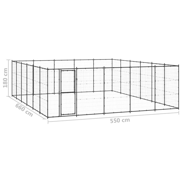 Gabbia per Cani da Esterno in Acciaio 36,3 mÂ² cod mxl 61046