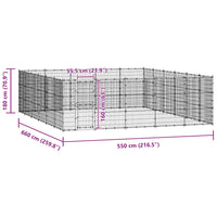 Gabbia per Cani da Esterno in Acciaio 36,3 m² 3082324