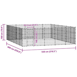 Gabbia per Cani da Esterno in Acciaio 36,3 m² 3082324