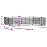 Gabbia per Cani da Esterno in Acciaio 50,82 m² 3082325