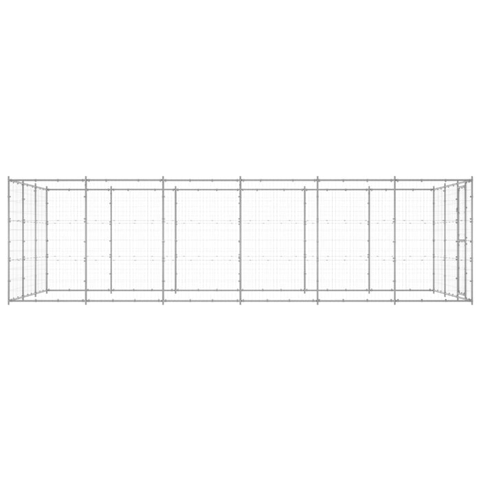 Gabbia per Cani da Esterno in Acciaio Zincato 21,78m² 3082328