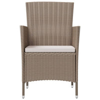 Sedie da Giardino con Cuscini 2 pz in Polyrattan Beige 316684