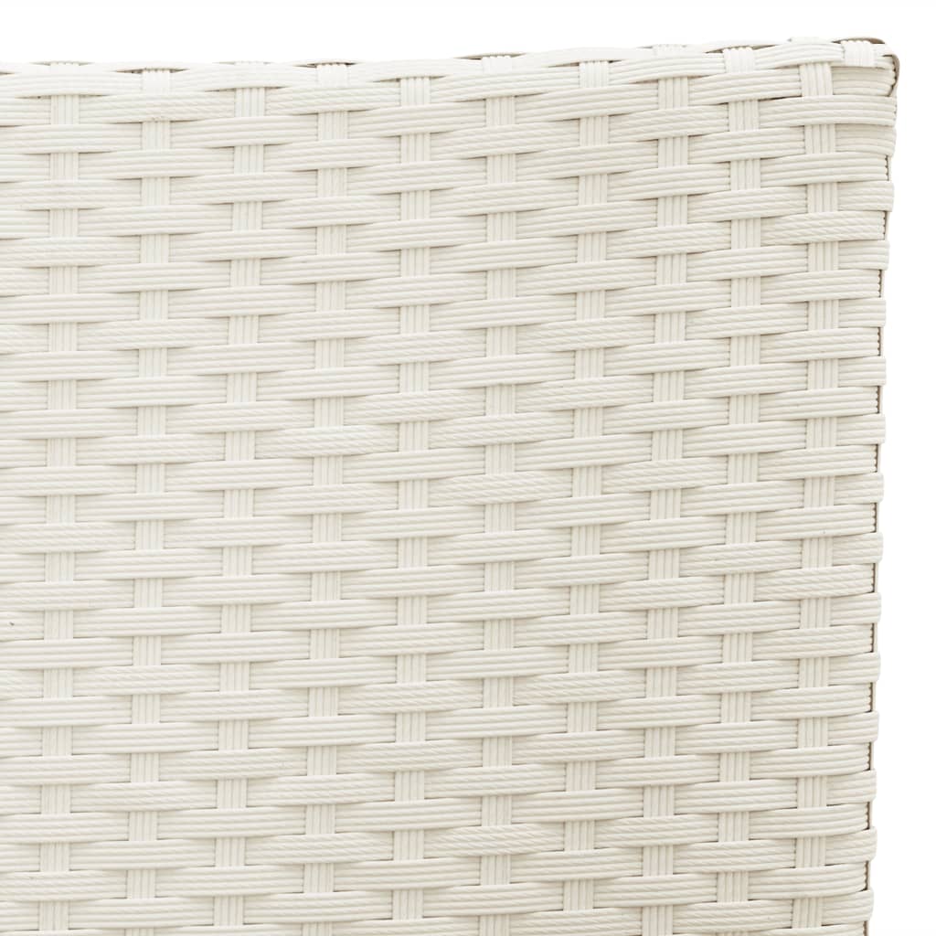 Sedie da Giardino con Cuscini 4 pz in Polyrattan Bianche 316691