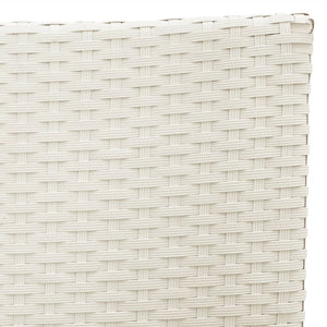 Sedie da Giardino con Cuscini 4 pz in Polyrattan Bianche 316691