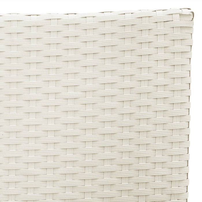 Sedie da Giardino con Cuscini 4 pz in Polyrattan Bianche 316691