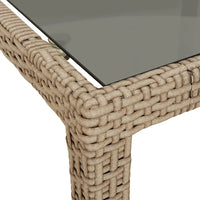 Tavolo Giardino Beige 250x100x75cm Vetro Temperato e Polyrattan cod mxl 34382