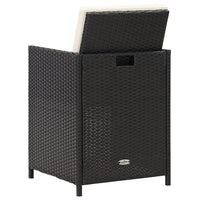 Sedie da Giardino 4 pz in Polyrattan Nero 316745