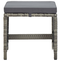 Sgabelli da Giardino 4 pz con Cuscini in Polyrattan Grigio 316750