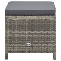 Sgabelli da Giardino 4 pz con Cuscini in Polyrattan Grigio cod mxl 23198
