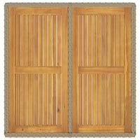 Tavolo da Giardino Beige 109x107x74 cm in Polyrattan e Acacia cod mxl 34245