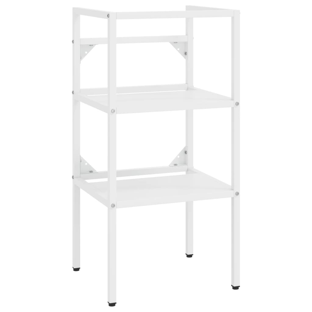 Struttura per Lavabo da Bagno-Supporti per Lavandino Bianca 40x38x83 cm in Ferro 461668