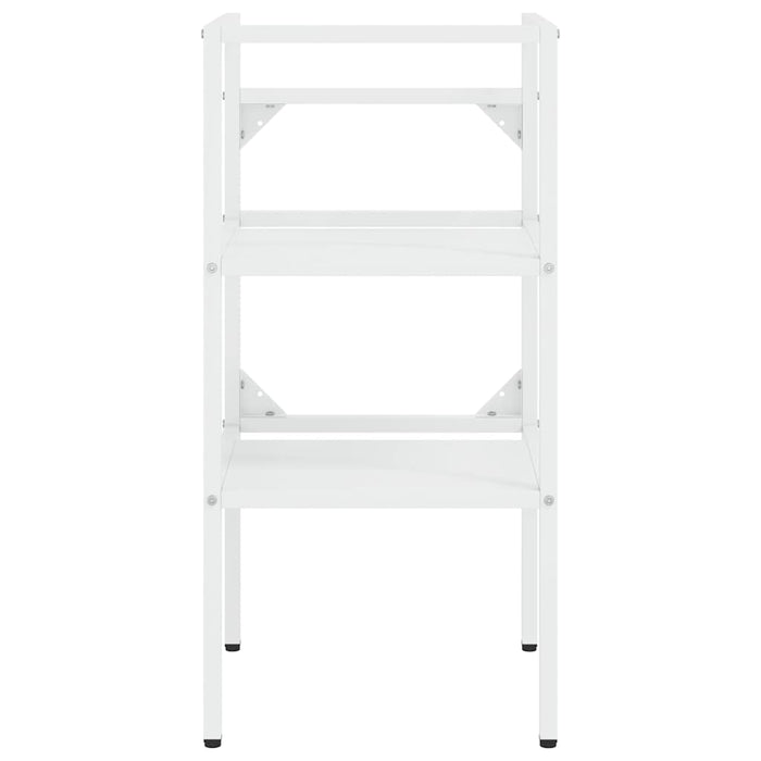 Struttura per Lavabo da Bagno Bianca 40x38x83 cm in Ferro 338484