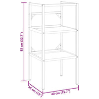 Struttura per Lavabo da Bagno Bianca 40x38x83 cm in Ferro 338484