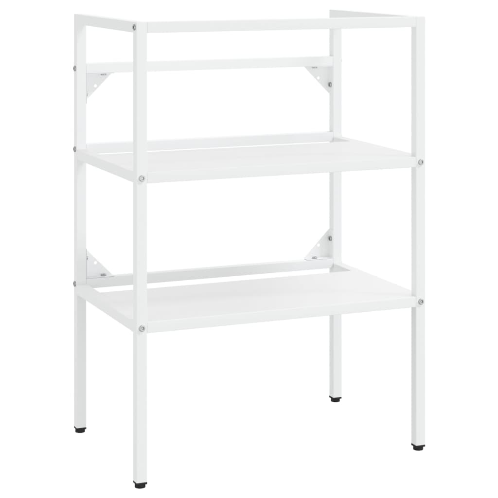 Struttura per Lavabo da Bagno-Supporti per Lavandino Bianca 59x38x83 cm in Ferro 952178