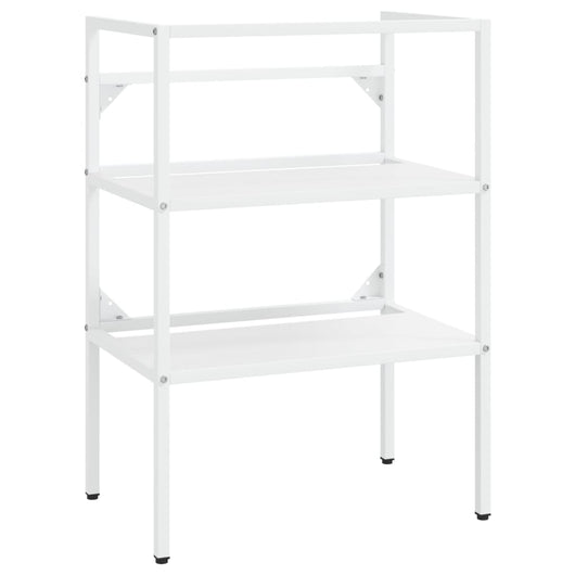 Struttura per Lavabo da Bagno-Supporti per Lavandino Bianca 59x38x83 cm in Ferro 952178