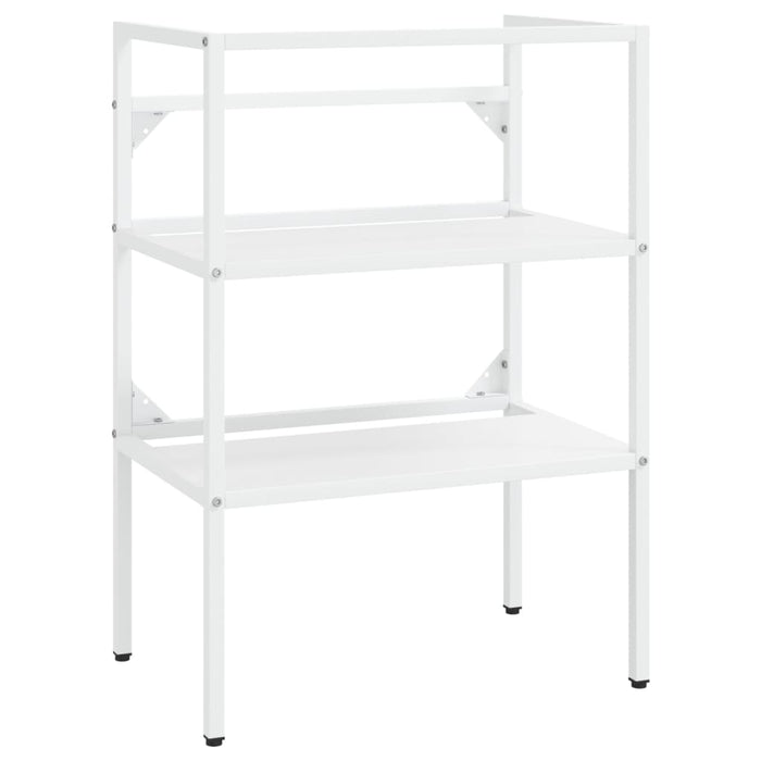 Struttura per Lavabo da Bagno-Supporti per Lavandino Bianca 59x38x83 cm in Ferro 952178