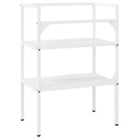 Struttura per Lavabo da Bagno Bianca 59x38x83 cm in Ferro 338485