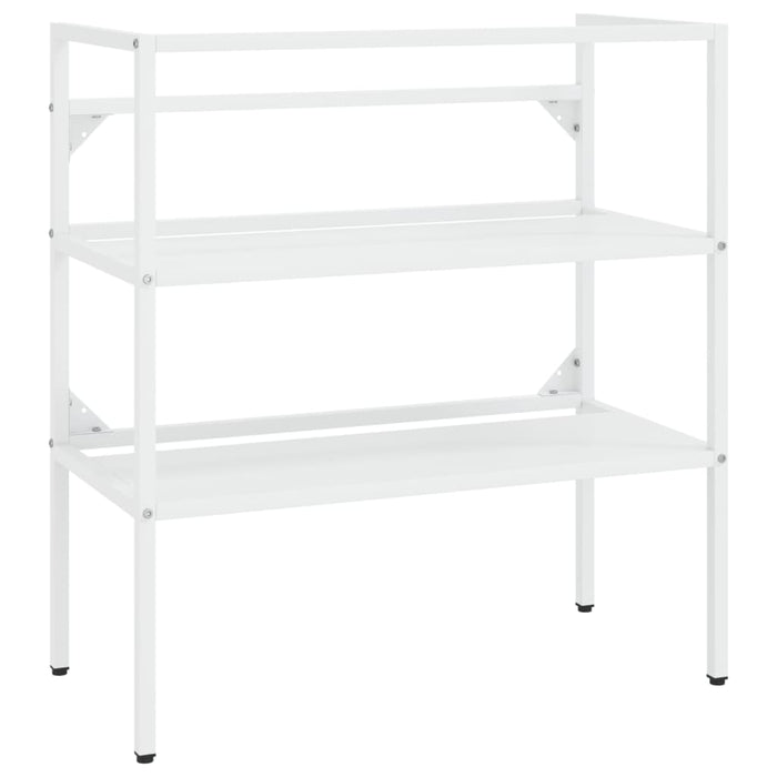 Struttura per Lavabo da Bagno-Supporti per Lavandino Bianca 79x38x83 cm in Ferro 942166