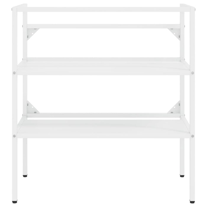 Struttura per Lavabo da Bagno-Supporti per Lavandino Bianca 79x38x83 cm in Ferro 942166