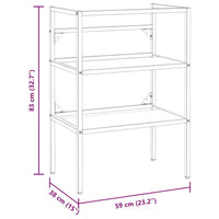 Struttura per Lavabo da Bagno Nera 59x38x83 cm in Ferro 338488