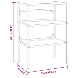 Struttura per Lavabo da Bagno Nera 59x38x83 cm in Ferro 338488