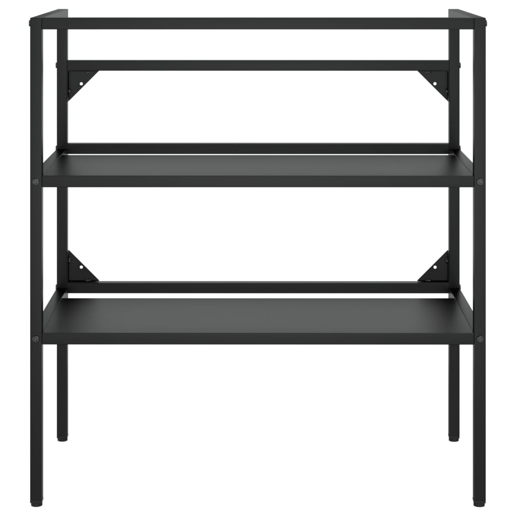 Struttura per Lavabo da Bagno-Supporti per Lavandino Nera 79x38x83 cm in Ferro 162735