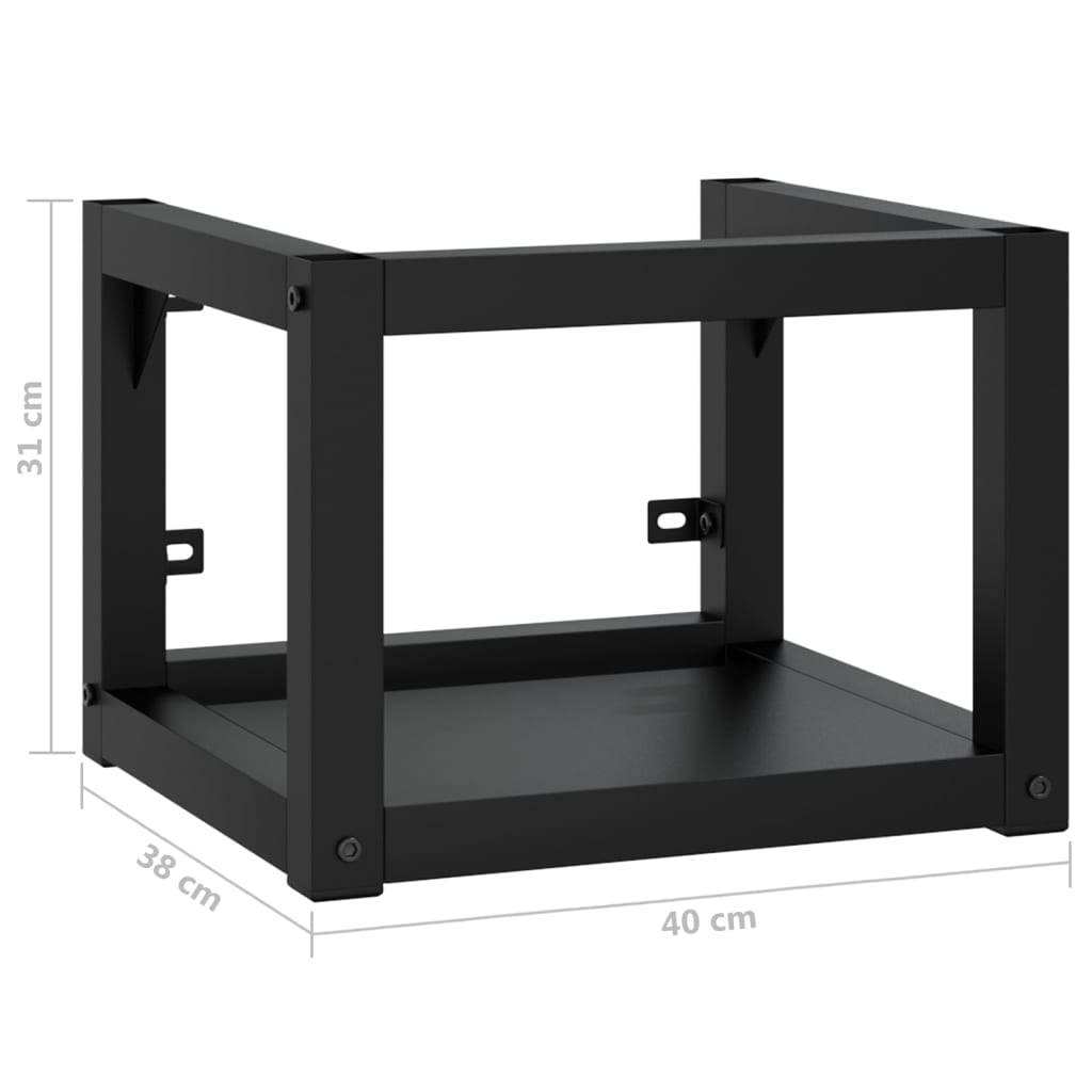 Struttura per Lavabo a Parete-Supporti per Mensole a Muro Nera 40x38x31 cm in Ferro