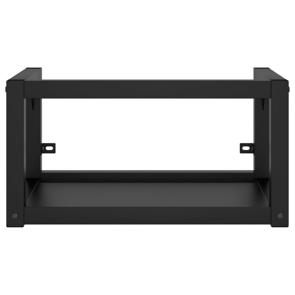 Struttura lavabo bagno sospeso 59 x 38 x 31 cm ferro nero 02_0006760
