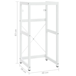 Struttura per Lavabo da Bagno Bianca 40x38x83 cm in Ferro 338496