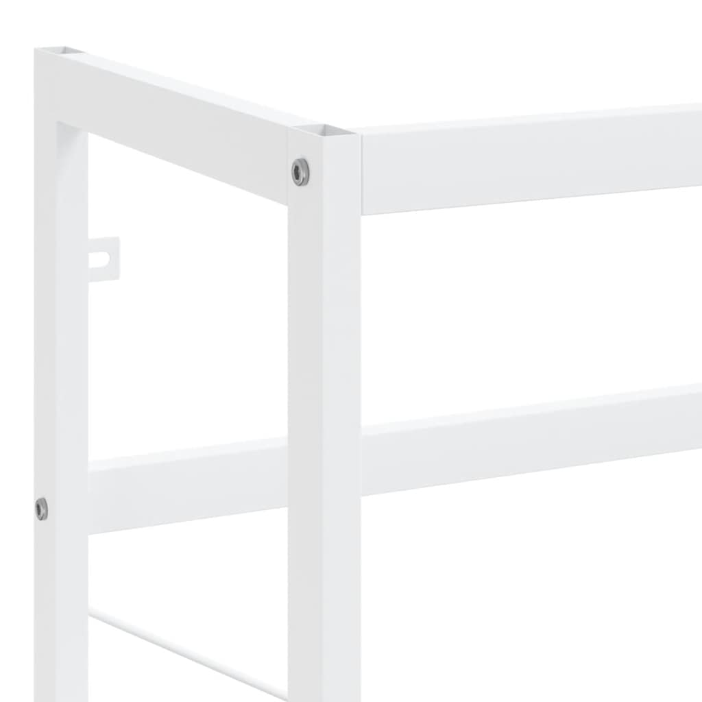 Struttura per Lavabo da Bagno Bianca 59x38x83 cm in Ferro 338497