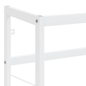 Struttura per Lavabo da Bagno Bianca 59x38x83 cm in Ferro 338497