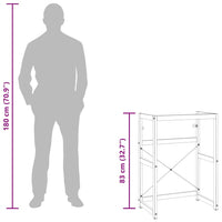 Struttura per Lavabo da Bagno Bianca 59x38x83 cm in Ferro 338497
