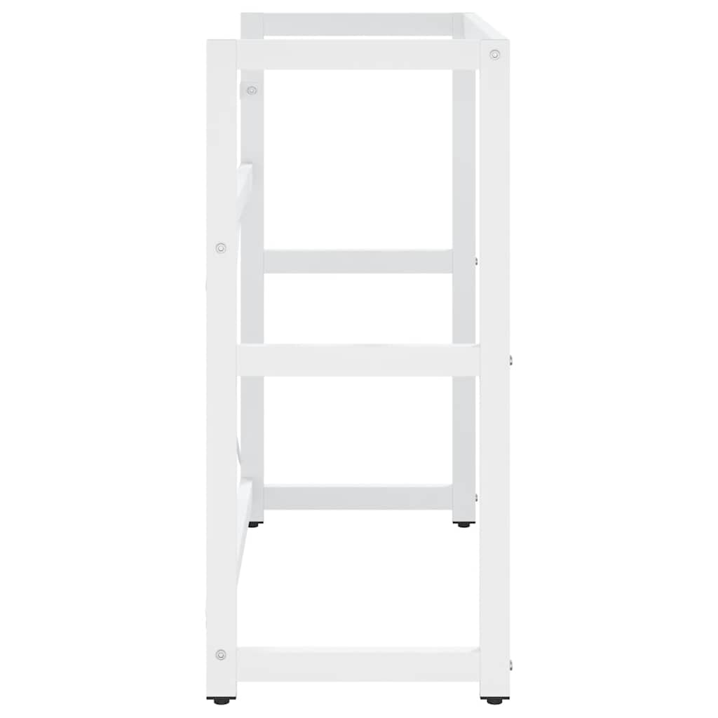 Struttura per Lavabo da Bagno Bianca 79x38x83 cm in Ferro 338498
