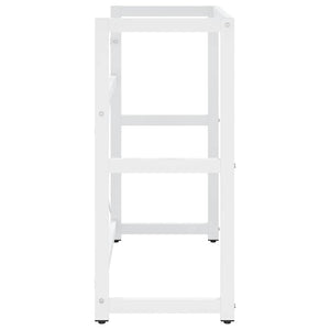 Struttura per Lavabo da Bagno Bianca 79x38x83 cm in Ferro 338498