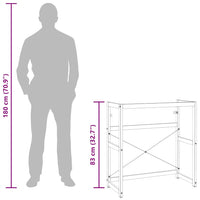 Struttura per Lavabo da Bagno Bianca 79x38x83 cm in Ferro 338498