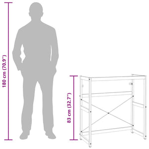 Struttura per Lavabo da Bagno Bianca 79x38x83 cm in Ferro 338498