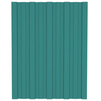 Pannelli da Tetto 12 pz in Acciaio Zincato Verde 60x45 cm cod mxl 61330
